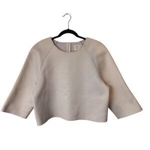 Alice & UO Cream Faux Leather Cropped Top - Size M